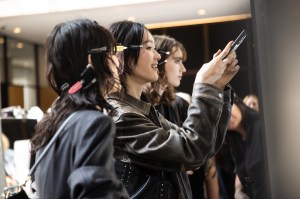 Backstage at the Coach spring 2025 ready-to-wear show at New York Fashion Week.