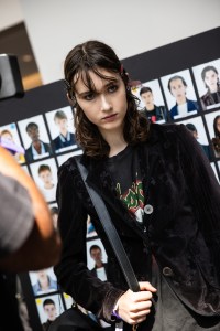 Backstage at the Coach spring 2025 ready-to-wear show at New York Fashion Week.