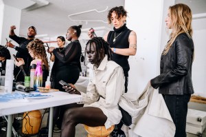 Backstage at Elena Velez Spring 2025 Ready-to-Wear Collection