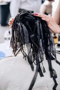 Backstage at Elena Velez Spring 2025 Ready-to-Wear Collection
