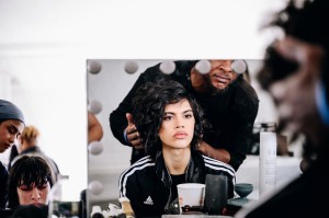 Backstage at Elena Velez Spring 2025 Ready-to-Wear Collection