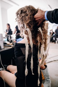 Backstage at Elena Velez Spring 2025 Ready-to-Wear Collection
