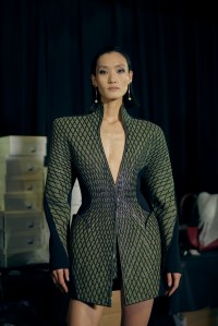 Backstage at Mugler Spring 2025 Ready-to-Wear Collection at Paris Fashion Week