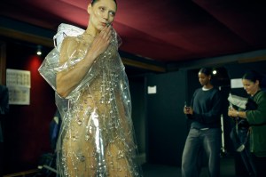 Backstage at Mugler Spring 2025 Ready-to-Wear Collection at Paris Fashion Week