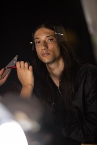 Backstage at the Off-White spring 2025 ready-to-wear show at New York Fashion Week.