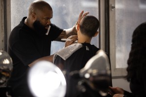 Backstage at the Off-White spring 2025 ready-to-wear show at New York Fashion Week.