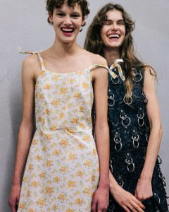 Backstage at Prada Spring 2025 Ready-to-Wear CollectionA
