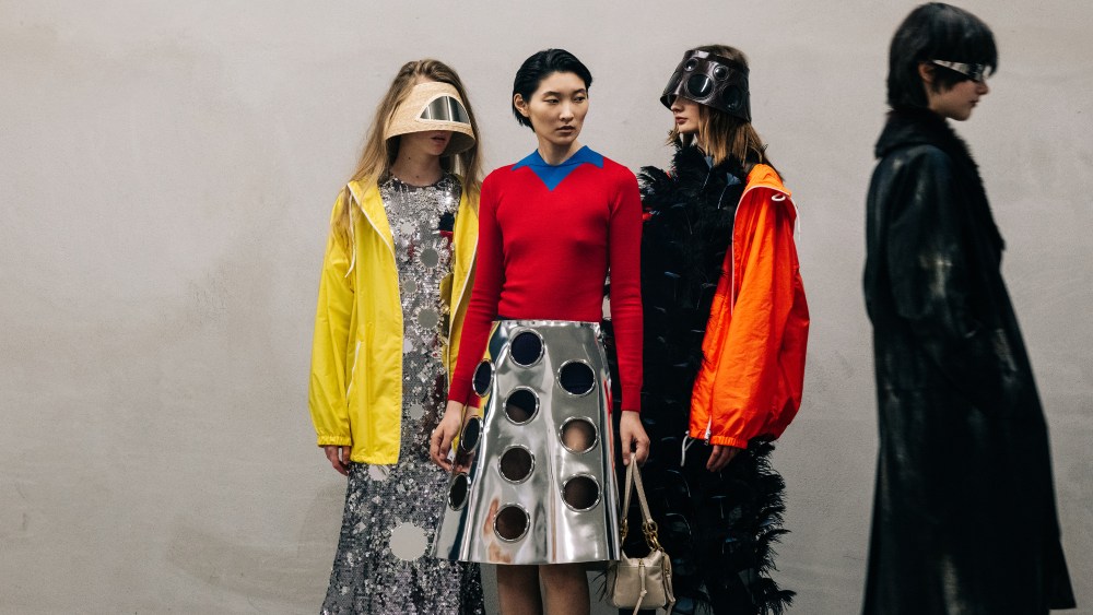 Backstage at Prada Spring 2025 Ready-to-Wear CollectionA