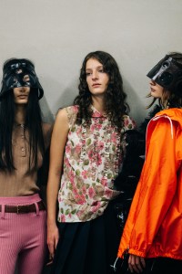 Backstage at Prada Spring 2025 Ready-to-Wear CollectionA