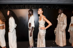 Backstage at Roberto Cavalli Spring 2025 Ready-To-Wear Collection at Milan Fashion Week
