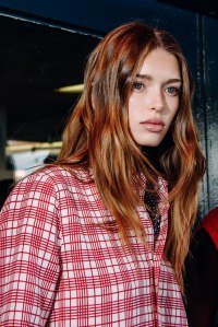 Backstage at the Tommy Hilfiger  spring 2025 ready-to-wear show at New York Fashion Week.