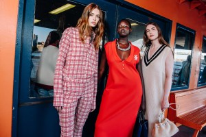 Backstage at the Tommy Hilfiger  spring 2025 ready-to-wear show at New York Fashion Week.