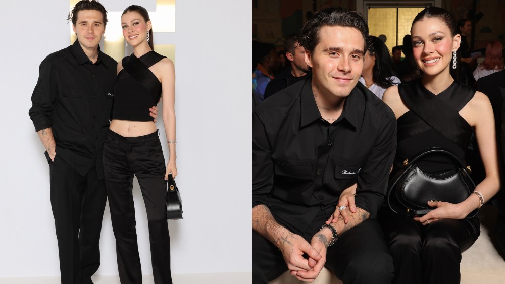 Brooklyn Beckham, Nicola Peltz, Balmain, Paris Fashion Week, balmain spring 2025 front row