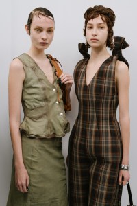 Backstage at Acne Studio Spring 2025 Ready-to-Wear Collection  at Paris Fashion Week