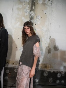 Backstage at Ann Demeulemeester Spring 2025 Collection at Paris Fashion Week