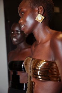 Backstage at Balmain Spring 2025 Ready-to-Wear Collection at Paris Fashion Week