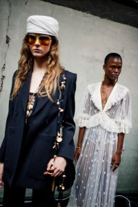 Backstage at Chloé Spring 2025 Ready-to-Wear Collection at Paris Fashion Week