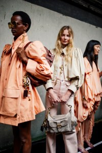 Backstage at Chloé Spring 2025 Ready-to-Wear Collection at Paris Fashion Week