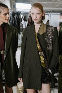 Backstage at Dries Van Noten Spring 2025 Ready-to-Wear Collection at Paris Fashion Week