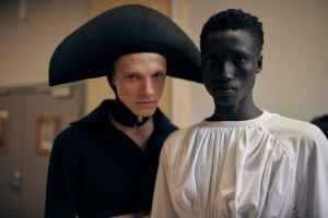Backstage at Duran Lantink Spring 2025 Ready-to-Wear Collection at Paris Fashion Week