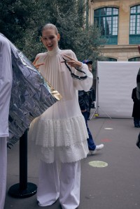 Backstage at Duran Lantink Spring 2025 Ready-to-Wear Collection at Paris Fashion Week