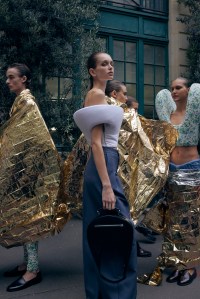 Backstage at Duran Lantink Spring 2025 Ready-to-Wear Collection at Paris Fashion Week