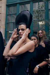 Backstage at Duran Lantink Spring 2025 Ready-to-Wear Collection at Paris Fashion Week