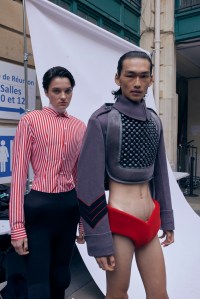 Backstage at Duran Lantink Spring 2025 Ready-to-Wear Collection at Paris Fashion Week