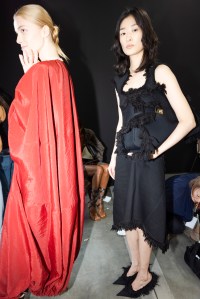 Backstage at Ferragamo Spring 2025 Ready-To-Wear Collection at Milan Fashion Week