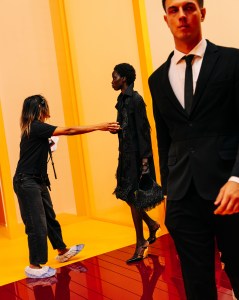 Backstage at Gucci Spring 2025 Ready-To-Wear Collection