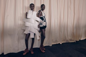 Backstage at JW Anderson Spring 2025 Ready-To-Wear Collection