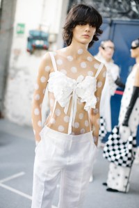 Backstage at Moschino Spring 2025 Ready-To-Wear Collection at Milan Fashion Week