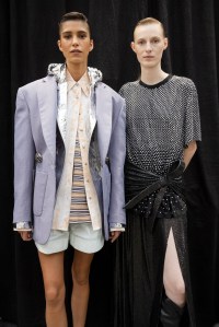 Backstage at Rabanne Spring 2025 Collection at Paris Fashion Week