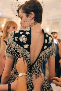 Backstage at Richard Quinn Spring 2025 Ready-To-Wear Collection at London Fashion Week