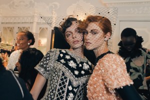 Backstage at Richard Quinn Spring 2025 Ready-To-Wear Collection at London Fashion Week