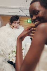 Backstage at Richard Quinn Spring 2025 Ready-To-Wear Collection at London Fashion Week