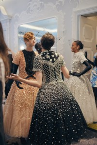 Backstage at Richard Quinn Spring 2025 Ready-To-Wear Collection at London Fashion Week