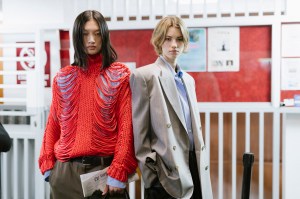 Backstage at Stella McCartney Spring 2025 Ready-to-Wear Collection at Paris Fashion Week