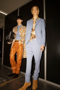 Backstage at Versace Spring 2025 Ready-To-Wear Collection at Milan Fashion Week
