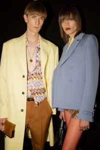 Backstage at Versace Spring 2025 Ready-To-Wear Collection at Milan Fashion Week