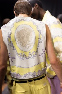 Backstage at Versace Spring 2025 Ready-To-Wear Collection at Milan Fashion Week