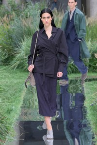 Boss Spring 2025 Ready-To-Wear Collection at Milan Fashion WeekModel on the runway at Boss RTW Spring 2025 as part of Milan Ready to Wear Fashion Week on September 18, 2024 in Milan, Italy.