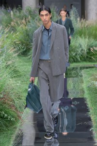 Boss Spring 2025 Ready-To-Wear Collection at Milan Fashion WeekModel on the runway at Boss RTW Spring 2025 as part of Milan Ready to Wear Fashion Week on September 18, 2024 in Milan, Italy.