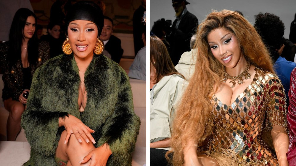Cardi B at Balmain RTW Spring 2025 as part of Paris Ready to Wear Fashion Week held at Palais de Chaillot on Sept. 25, 2024 in Paris, France.