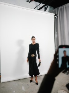 Backstage at the Coach spring 2025 ready-to-wear show at New York Fashion Week.
