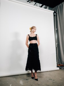 Backstage at the Coach spring 2025 ready-to-wear show at New York Fashion Week.