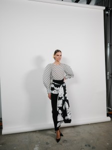 Backstage at the Coach spring 2025 ready-to-wear show at New York Fashion Week.