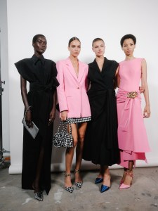 Backstage at the Coach spring 2025 ready-to-wear show at New York Fashion Week.