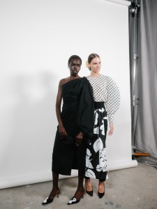 Backstage at the Coach spring 2025 ready-to-wear show at New York Fashion Week.