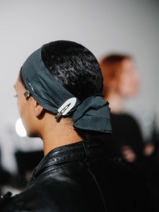 Backstage at the Coach spring 2025 ready-to-wear show at New York Fashion Week.
